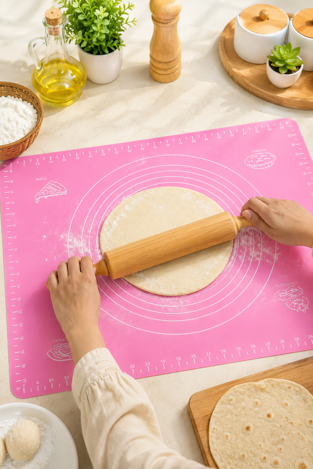 slicone Roti Mat | Non-Stick Dough Rolling & Kneading Mat - Image 2